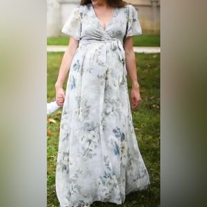 Floral Maternity Maxi Dress
